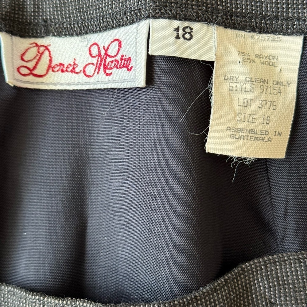 Vintage Gray/black Pencil Skirt for Women - Picture 7 of 7